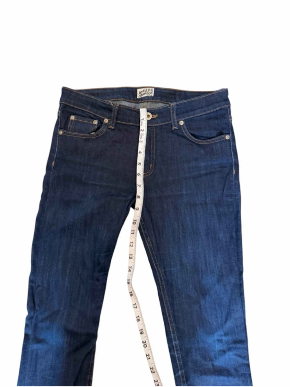 Naked & Famous The Skinny Indigo Power Stretch Jeans Dark Wash Size 28 - Picture 6 of 11